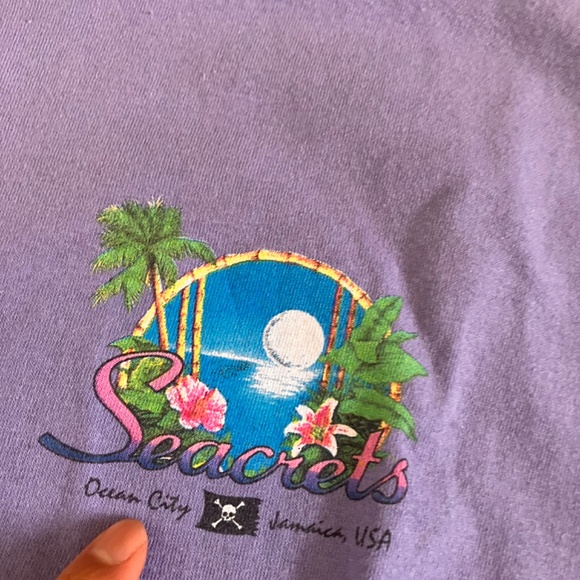 Lilac beach style shirt vintage 90s - Picture 3 of 6